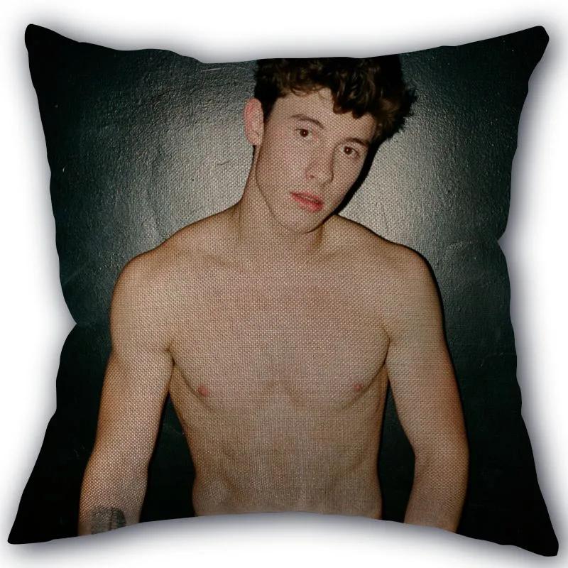 New Arrival Shawn Mendes Pillowcase Cotton Linen Fabric Square Zipper Pillowcase 45X45Cm Wedding Decorative Pillow Cover