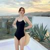 Year Hot Spring Swimsuit Sexy Korean ins Skinny Belly Cover One-piece Simple Fashion Swimsuit les