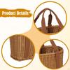 Empty And Versatile Woven Basket with Handle, Made of Imitation Rattan, Ideal for Fruit, Eggs,