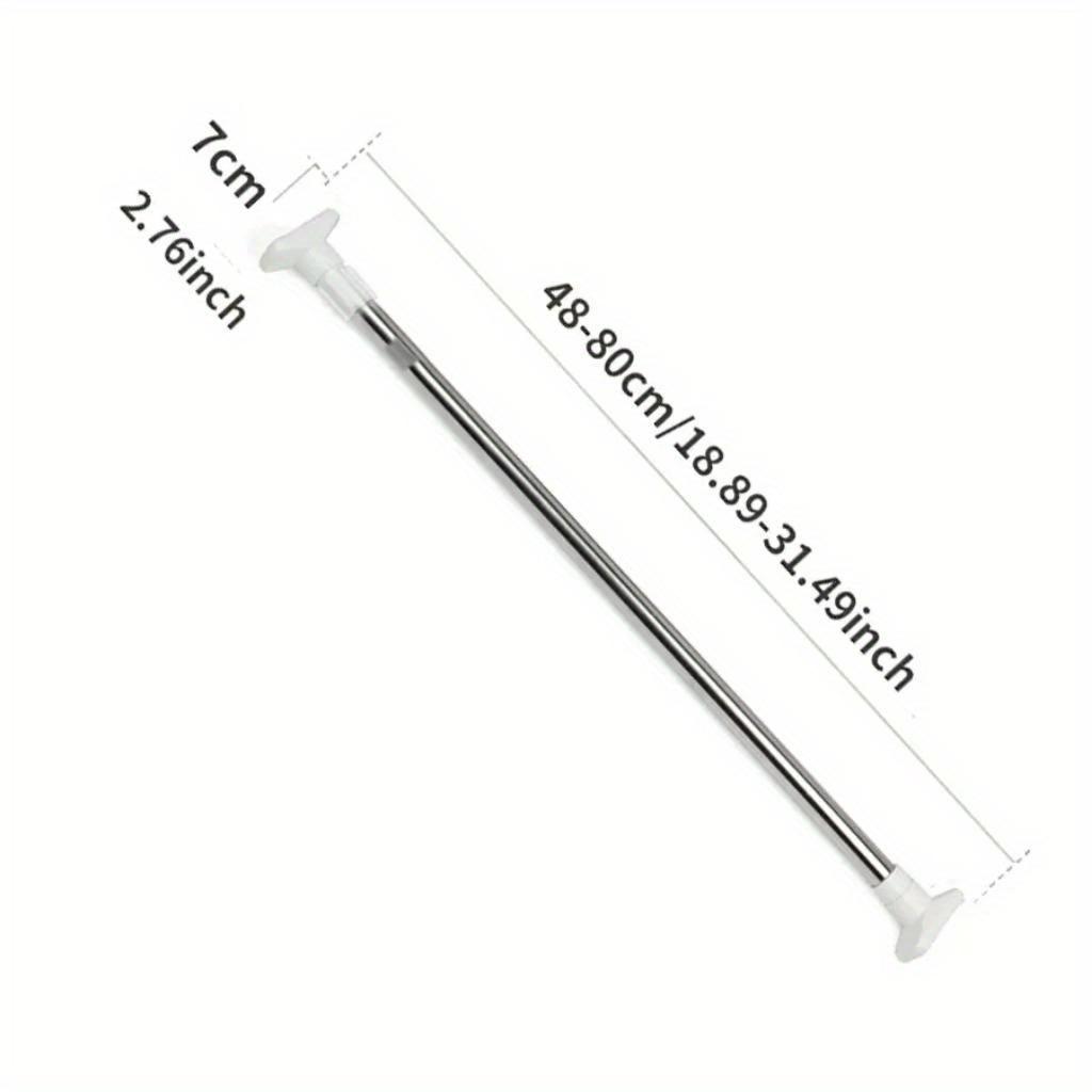 

1 шт. Регулируемая вешалка для одежды из нержавеющей стали, Прочный карниз без сверления, Многофункциональная перекладина для подвешивания для гостиной, прачечной, балкона белый