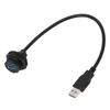 USB3.0 Panel Socket Waterproof Data Connector with Extension Cable Male Female Straight Head 0.3mete
