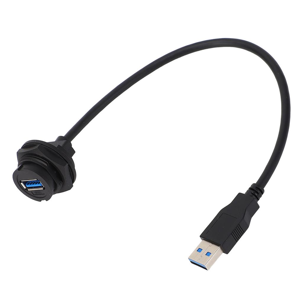 USB3.0 Panel Socket Waterproof Data Connector with Extension Cable Male Female Straight Head 0.3mete