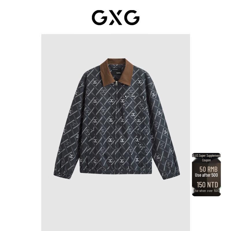 

GXG Men s 2024 Spring Full-Print Color Block Lapel Jacket M