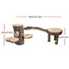 Hamster Cage Ladder Toy for Small Pet Wood Platform Squirrels Swing Playground Toy Accessories Small Animal Climbing Toy