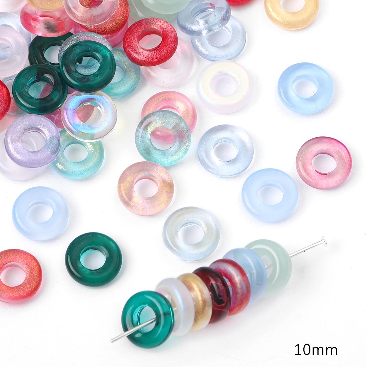 

20 шт. стеклянные бусины в форме ракушки, цветок, геометрическая подвеска для DIY, ожерелье, браслет, серьги, изготовление ювелирных изделий, аксессуары для рукоделия 10mm