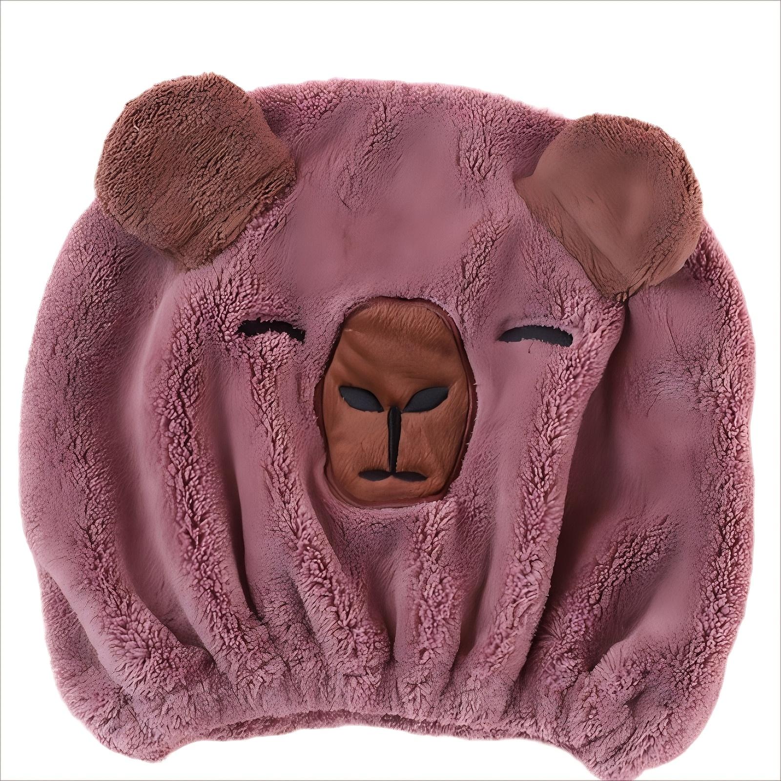 New Product Launch: 1Pc/2Pcs, Cute Capybara Towel Headband | Super Absorbent And Quick-Drying | Suitable For Adults, Preferred For Curly Hair 1Pc Purple