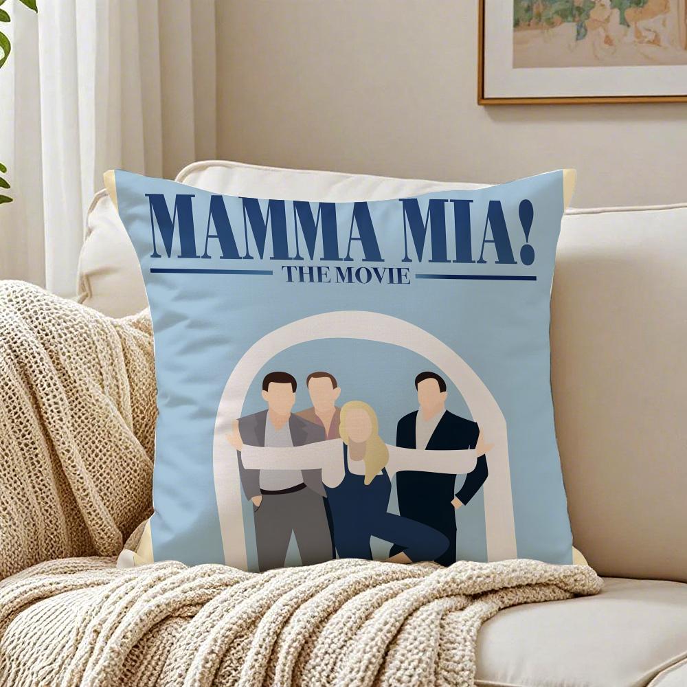 Divertente Cuscino Decorativo Film Musicale M-Mamma M-Mia Federa in Lino Morbida Per Divano Letto Arredamento Casa