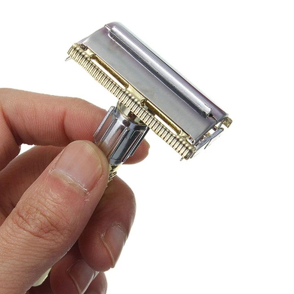 Double Edge Handle Razor Stainless Steel Facial Shave Exquisite Safety Razor Barber