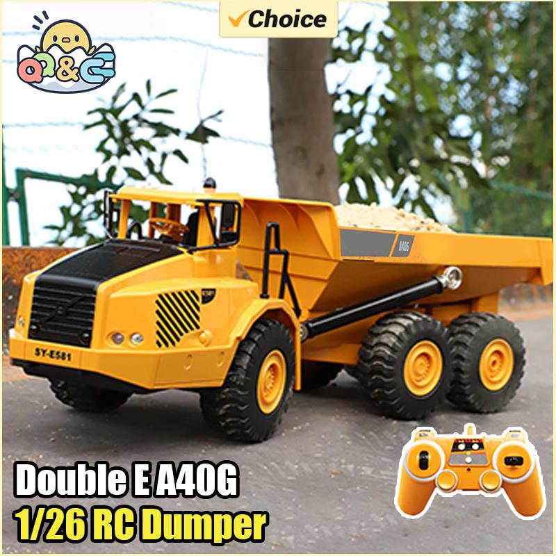 Non-Toxic Double E A40G 1/26 Radio Controlled Car Rc Truck Dumper Tractor Consruction Engineering Excavator Vehicle Toys For Children Kid Gift