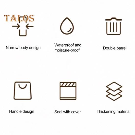 Modern Waste Basket Large Capacity Marble Pattern Trash Can Multi-Purpose Use Bathroom Narrow Small Garbage Bin with Lid