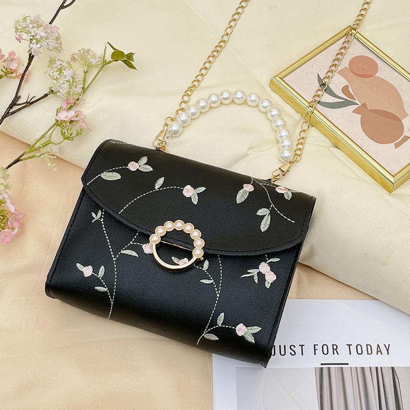 Women's Bag Summer New Fashion Shoulder Bag Messenger Bag Small Square Bag Pearl Handbag One Piece