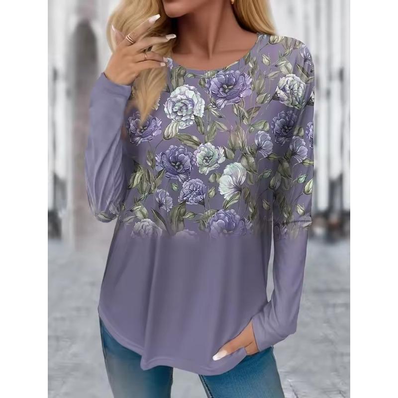 

Европейская и американская мода 2025 Женский повседневный свитер с круглым вырезом XL