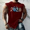 Men's Basic Sleeveless Vest Loose Fit Tank Top with World Cup Themed Graphic Print Summer Casual Sportswear Muscle Shirt