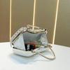 Rhinestone Tassel Evening Clutch with Metal Handle, Sparkly Party Handbag for Women