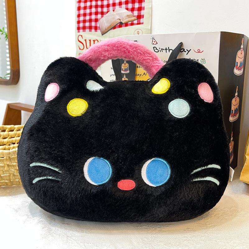 Супер мягкая плюшевая подушка в виде черного кота: Милая цветная подушка-игрушка для дивана 35cm/0.25kg