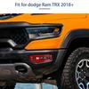 2PCS Red Front Fog Light Lamp Decor Cover Trim for Ram 1500 TRX