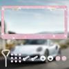 Motorcycl 31*16cm Bling Crystal License Plate Frame Women Rhinestone Motorcycl License Plate Frame Cover Holder