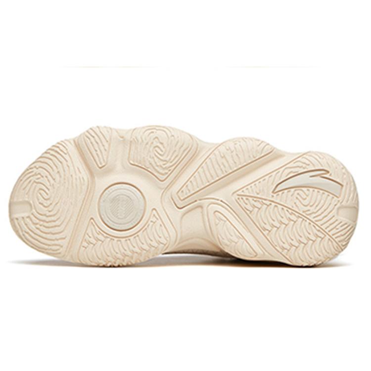 Anta Life Collection Textile, Split Suede Casual Cushioning Slip Resistant Abrasion Resistant Mid top Chunky Sneakers 122148090R-4