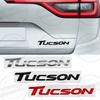 1Pc ABS 3D For Tucson Logo Front Hood Badge Letter Logo Car Rear Trunk Body Sticker Emblem Accessories