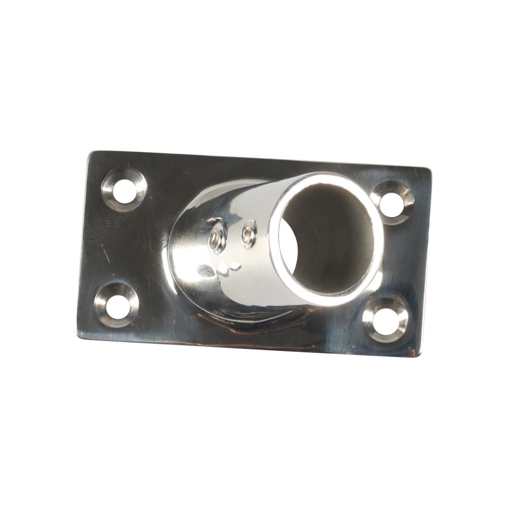 2× Stainless Steel 60 Degree 7/8" Rectangular Base Marine Boat Hand Rail Fitting