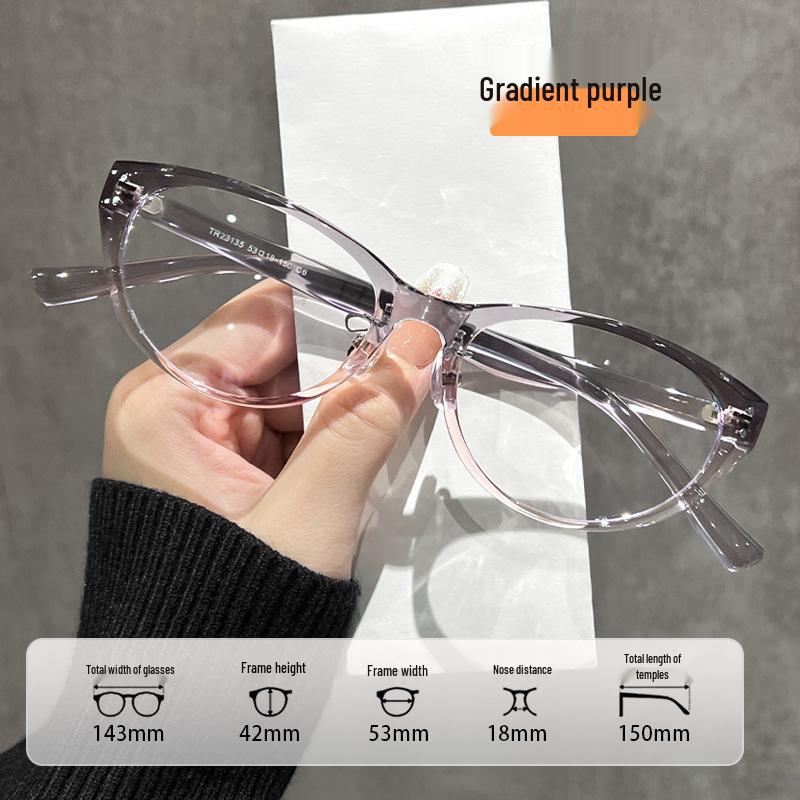 Gradient Cat-Eye Anti-Blue Light Glasses for Women - Slim Face Enhancer 23135 - Bare Face Optics.