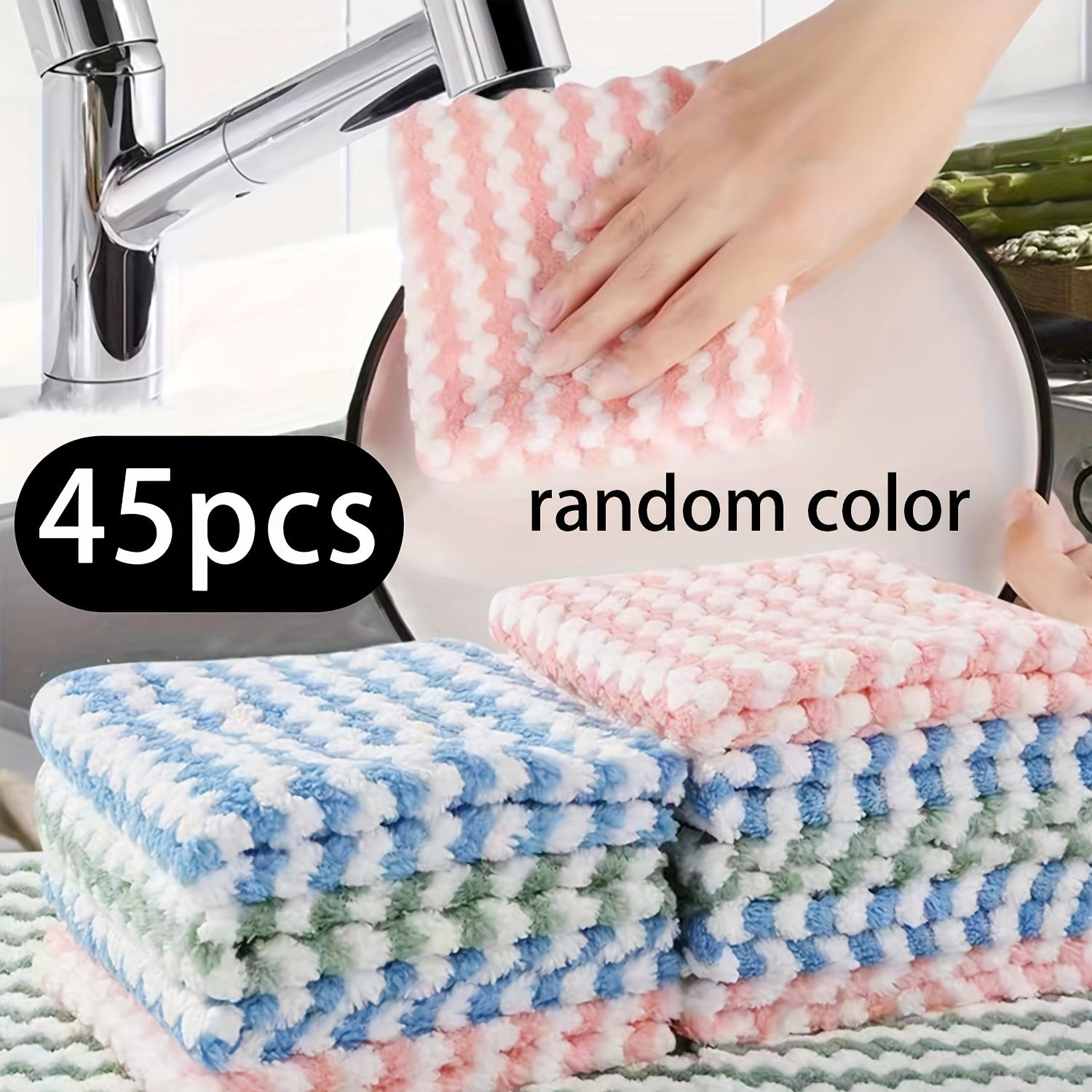 

high quality45pcs Ultra-Absorbent Microfiber Cleaning Cloths - Oil & Grease Resistant, Durable Dishwashing Towels in Bohemian Style Patterns for Mix