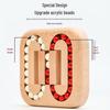Beech Wood Planar Sliding Ball Puzzle: Luban Lock Brain Teaser for Adults & Kids