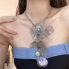 Elegant Exaggerated Choker Temperament Long Tassel Collarbone Chain  Jewelry Gifts