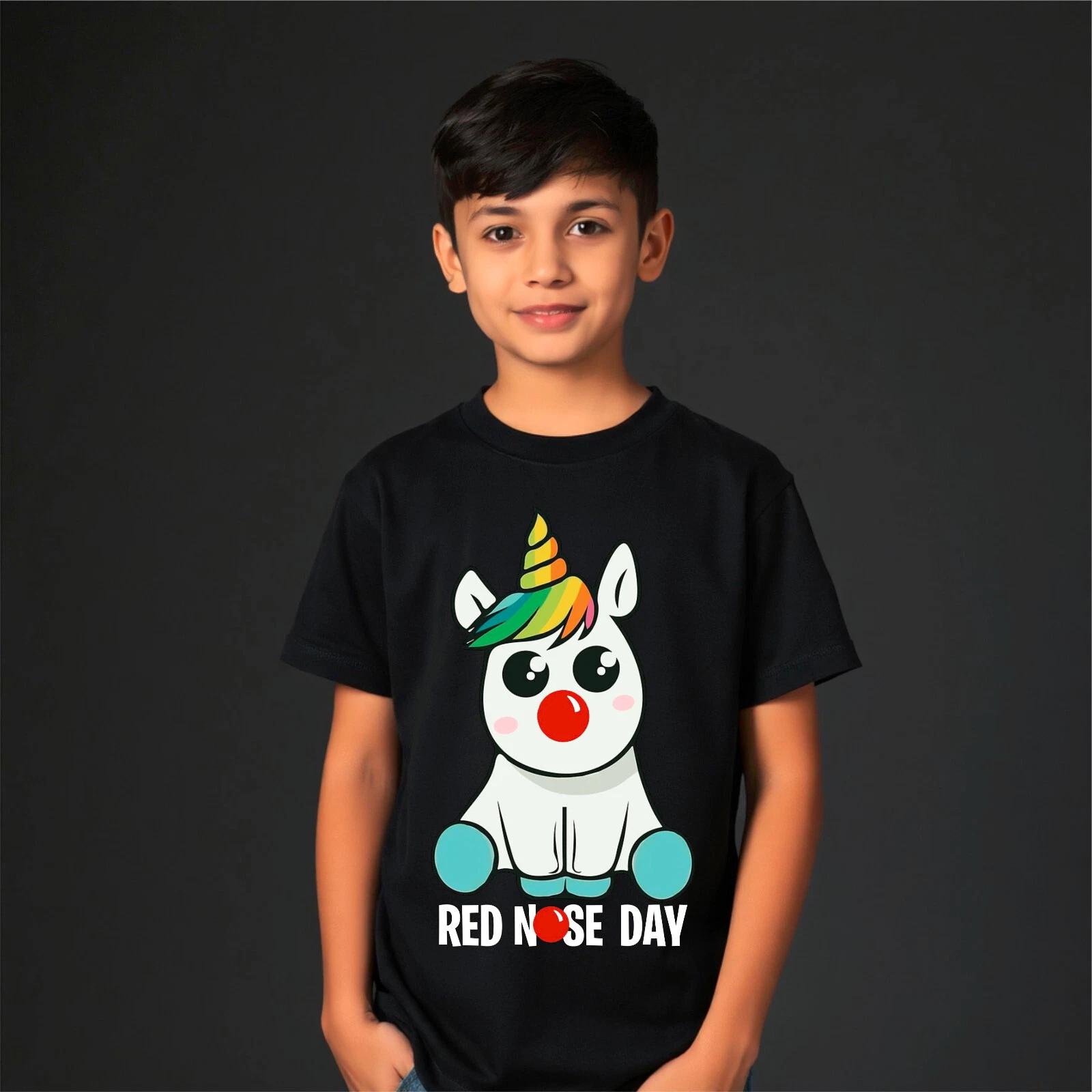 

Kids Red Nose Day Unicorn T-Shirt 2025 Adults Kids Baby Cotton Comic Relief Top 2XL