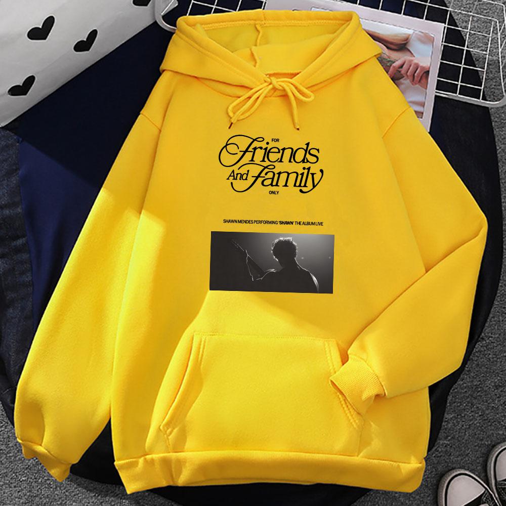 For Friends and Family Only Tour Hoodies Shawn Mendes Graphic Sweatshirts Streetwear Fashion Printing Singer Pullovers Hooded