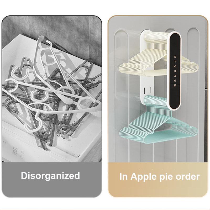 Double Layer Foldable Storage Rack Clothes Hanger Clip Collector Clothes Hanging Balcony Clothes Wall Hanger Finishing Rack