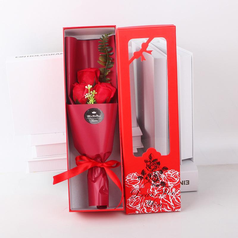 3 Rose Soap Flower Bouquet Gift Box Long Lasting Scented Present for Teacher, Friend, Graduate, Birthday & Valentine‘s Day 5