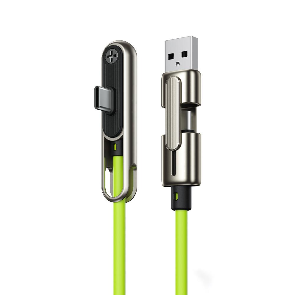

Portable 240W Fast Charging Cable Phone Tablet Foldable Holder 2 In 1 Charging Cable Folding Bracket Earphone Data Wire 1.2m