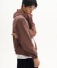 Placestudioman High-Neck Sheer Contrast Nylon Hooded Windbreaker [Wine]