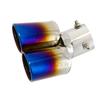 Universal 2" Rear Exhaust Pipe Tail Muffler Dual Tips Sport Auto Muffler Modified Car Exterior For Honda CR-V CRV HR-V Curved