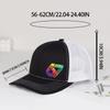 67 Six Seven Rainbow Print Trucker Hat Men Women Vintage Mesh Back Adjustable Truck Cap Casual Streetwear Sun Hat