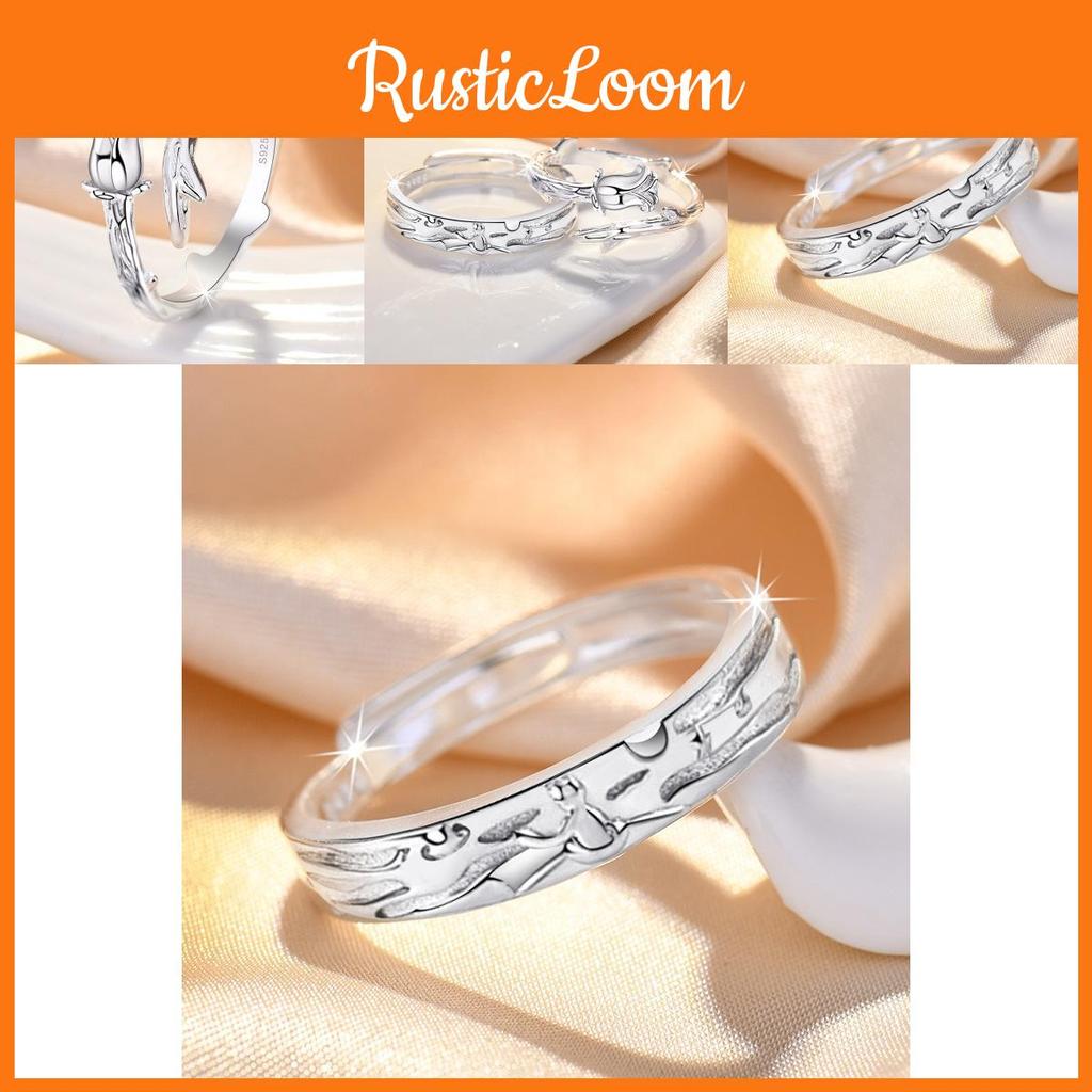 Trendy And Personalized Flower Rings For Couples Copper Material With Rose Plating