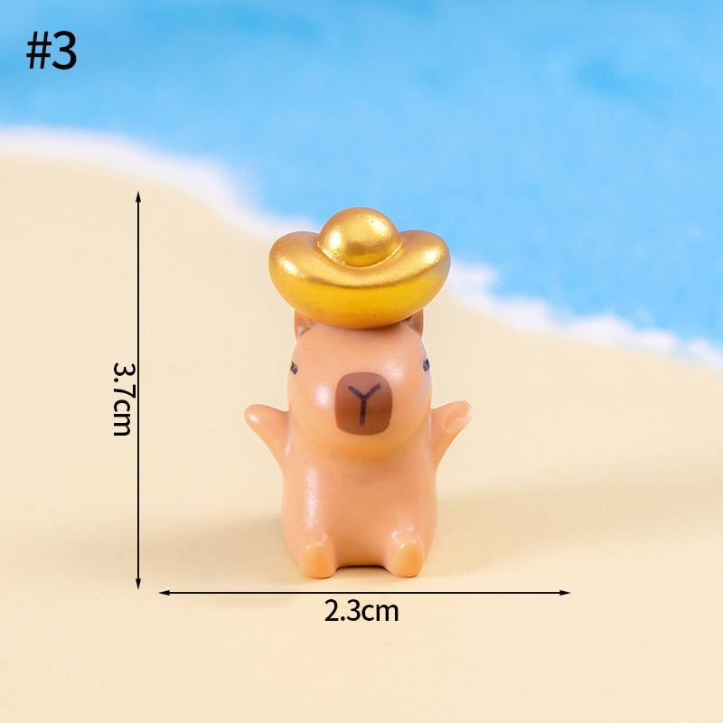 Miniature Capybara Mini Kapibare Action Figures Hot Capybara Model Home Decoration Kids Gift Diy Micro Landscape Ornament