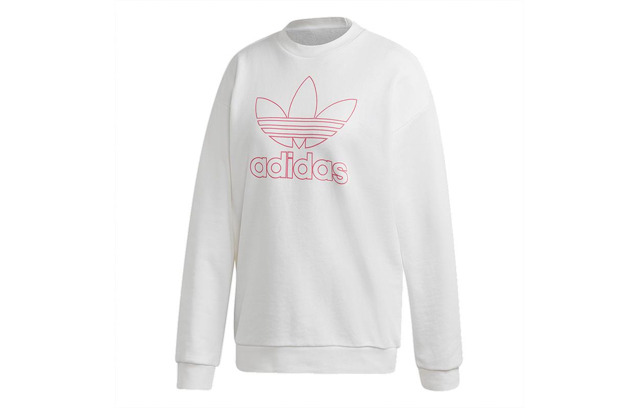 

Adidas Originals Sweatshirts Women s White Crew Neck Moderate Regular GD2281 34