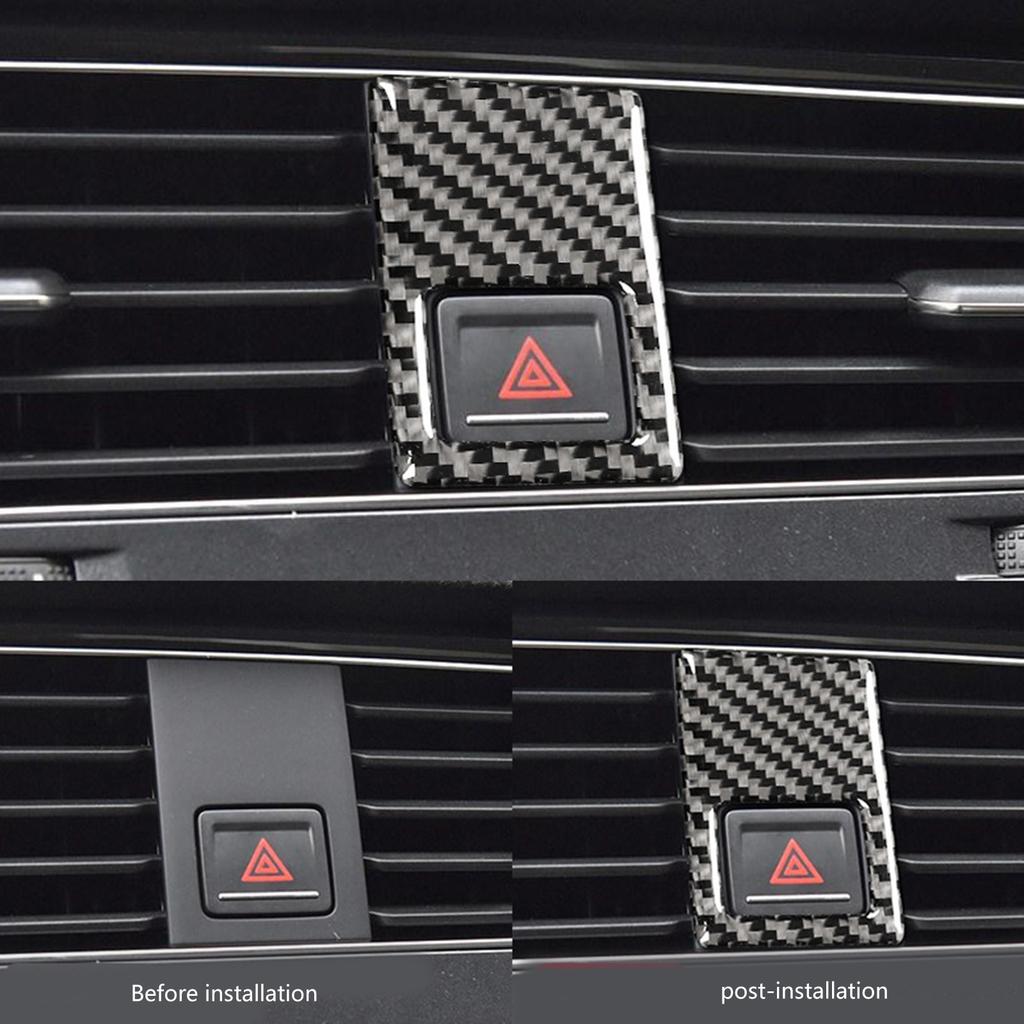 High Durability Carbon Fiber Warning Light Cover Sticker Area Stickers Suitable for Golf 7 Personalizing Interior Design