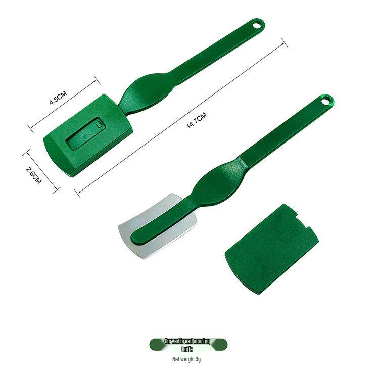 Master of Dough Curved Baguette Scoring Knife for European Bread - Perfect for Slashing, Shaping, and Baking at Home