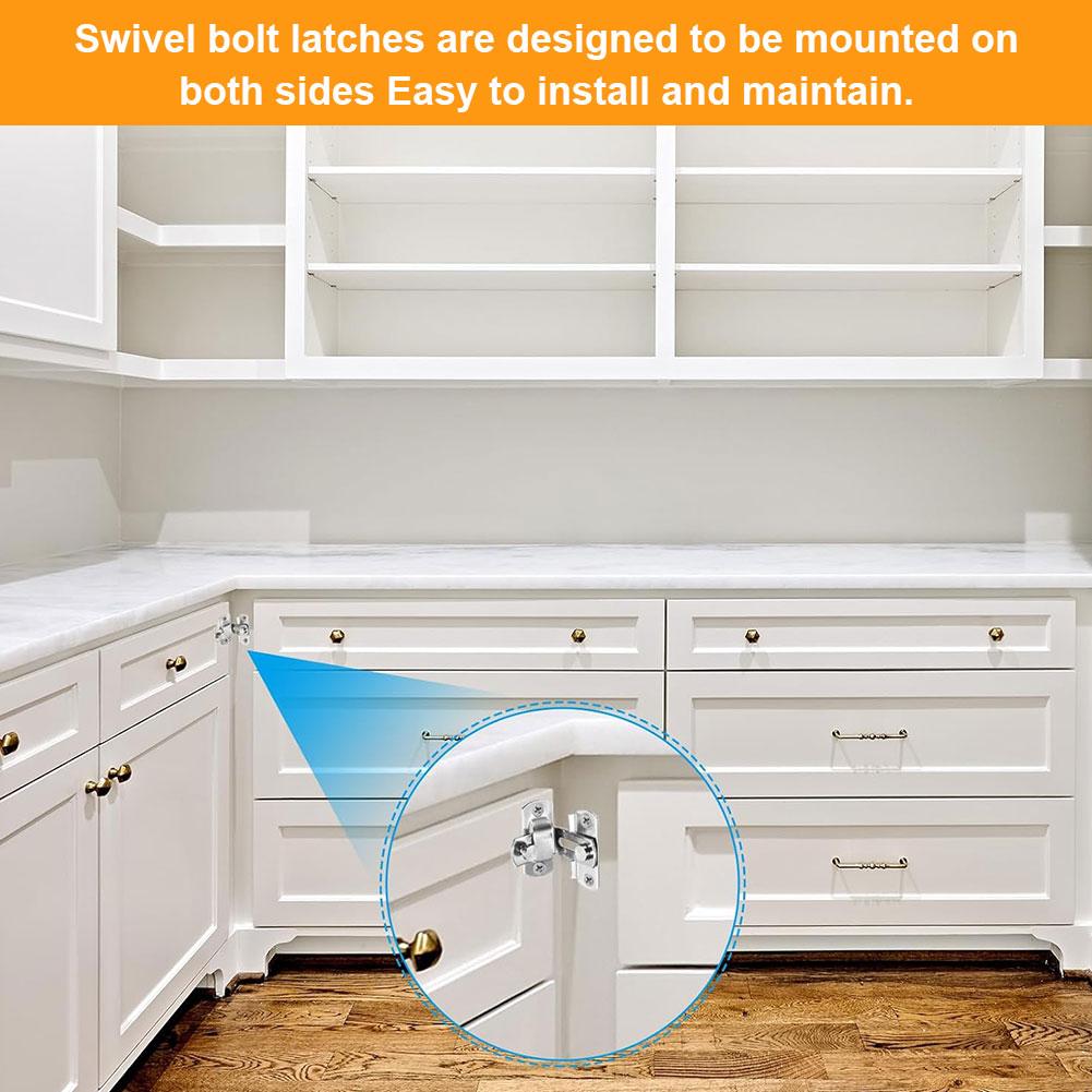 16Pcs Gate Latches Stainless Steel Door Latch Bolt Door Bolt Safety Door Lock for Barn Door Window Cabinet