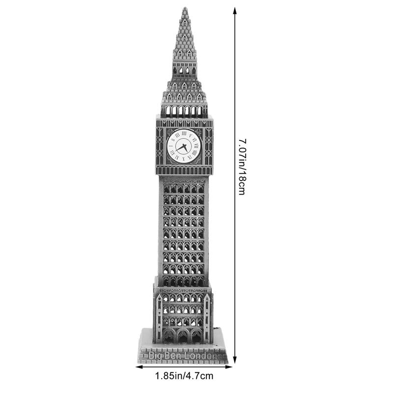 Big Building Model Architectural Statue London Metal Statues Sculptures Alloy Sculpture Bronze Clock Tower Landmarks