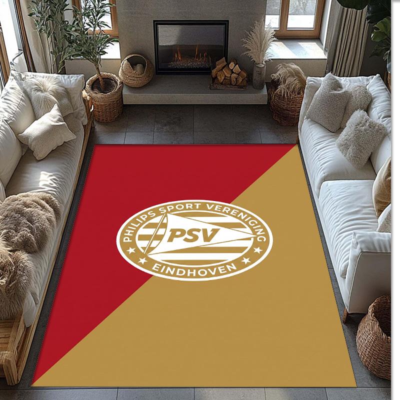 PSV Eindhoven FC Soccer Football Pattern Soft Area Rug Non Slip Indoor Floor Carpet Sports Decor Mat for Bedroom