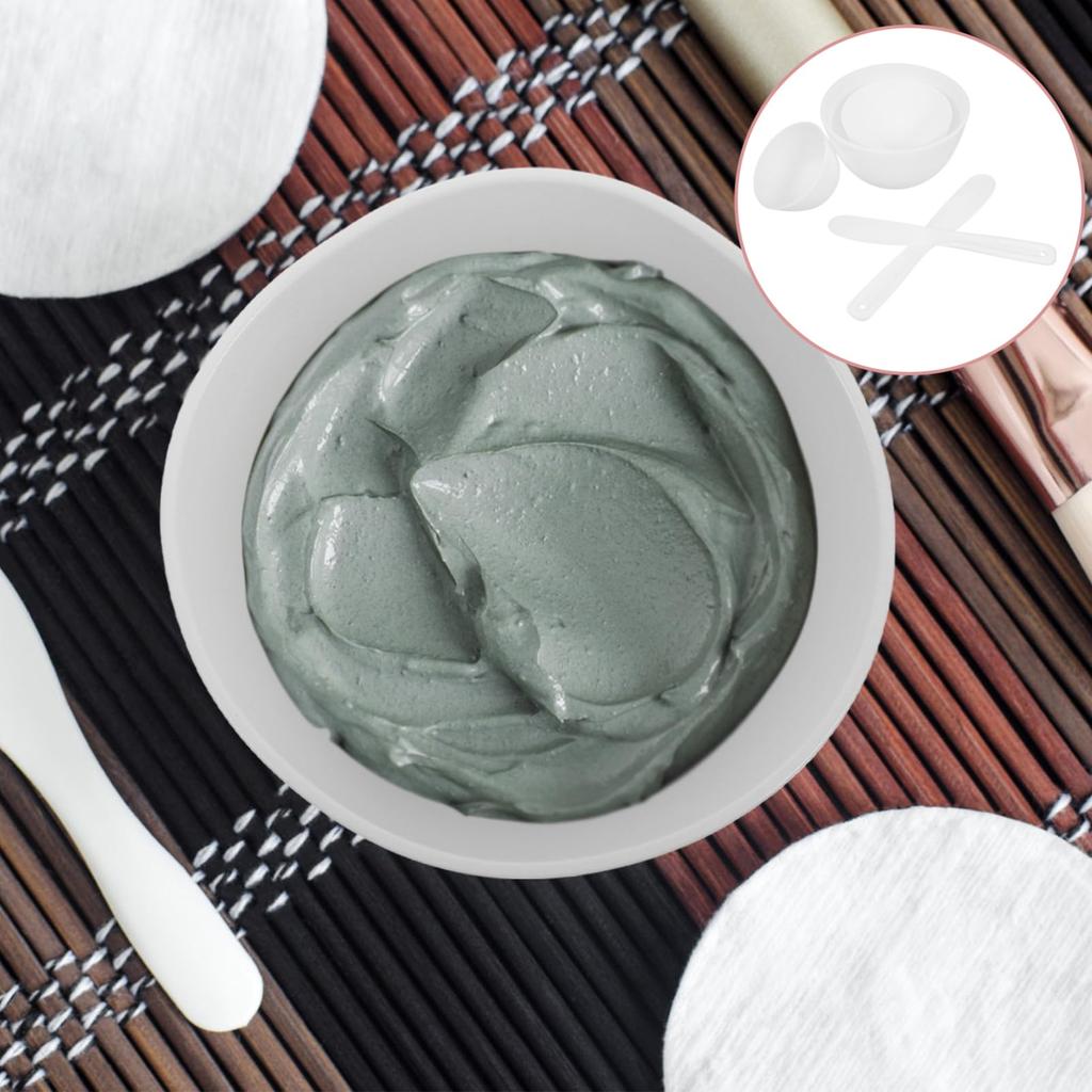 Healeved 1 Set Facial Mixing Bowl, Silicone Mixing Bowl with Applicator, DIY Bowl, Silicone Bowl, Silicone Mixing Bowl