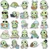 50Pcs Cartoon Green Cute Turtle Sticker Diy Decoration Waterproof Phone Case Notes Skateboard Notebook Graffiti Toys Gifts