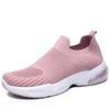 Women's shoes new large size single shoes flat casual sports shoes women's breathable fly-woven mesh shoes