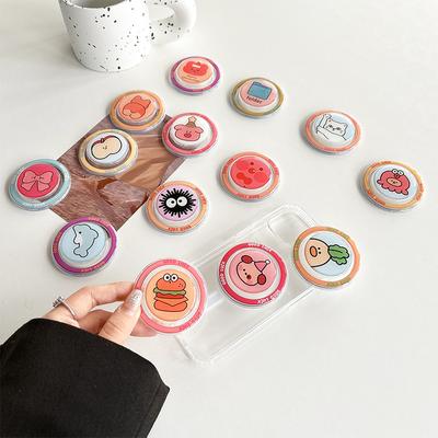 Cartoon Cute Magnetic Mobile Phone Grip Holder Socket Pocket Support for Magsafe IPhone 16 Mac Safe Ring Finger Expanding Stand