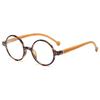Round Vintage Plastic Tree Lines Leg Anti Blue Light Presbyopic Glasses for Men Women Protective Reading Glasses