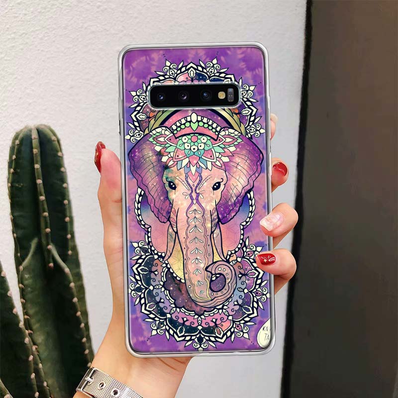 Elephant Mandala Aztec For Samsung Galaxy Note 20 Ultra 20 10 Pro 9 8 Phone Case S10E S10 Plus S9 S8 + S7 Edge M21 M32 Cover